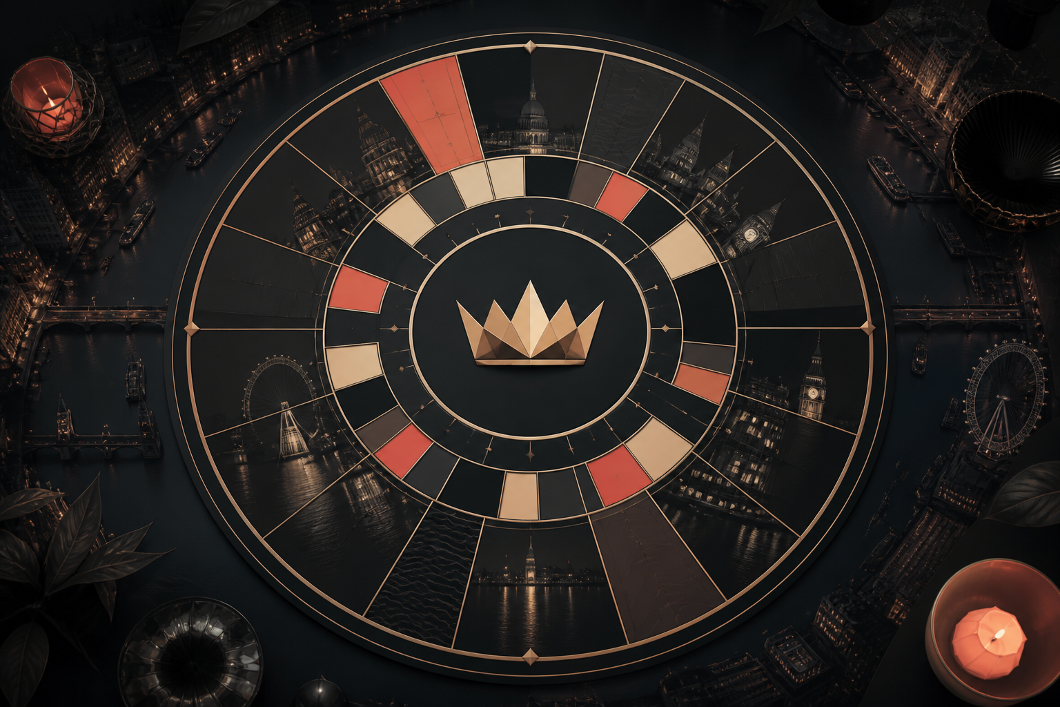 Crown Circle social circle table artwork